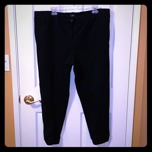 Ann Taylor LOFT Black Knit Texture Joggers - 14